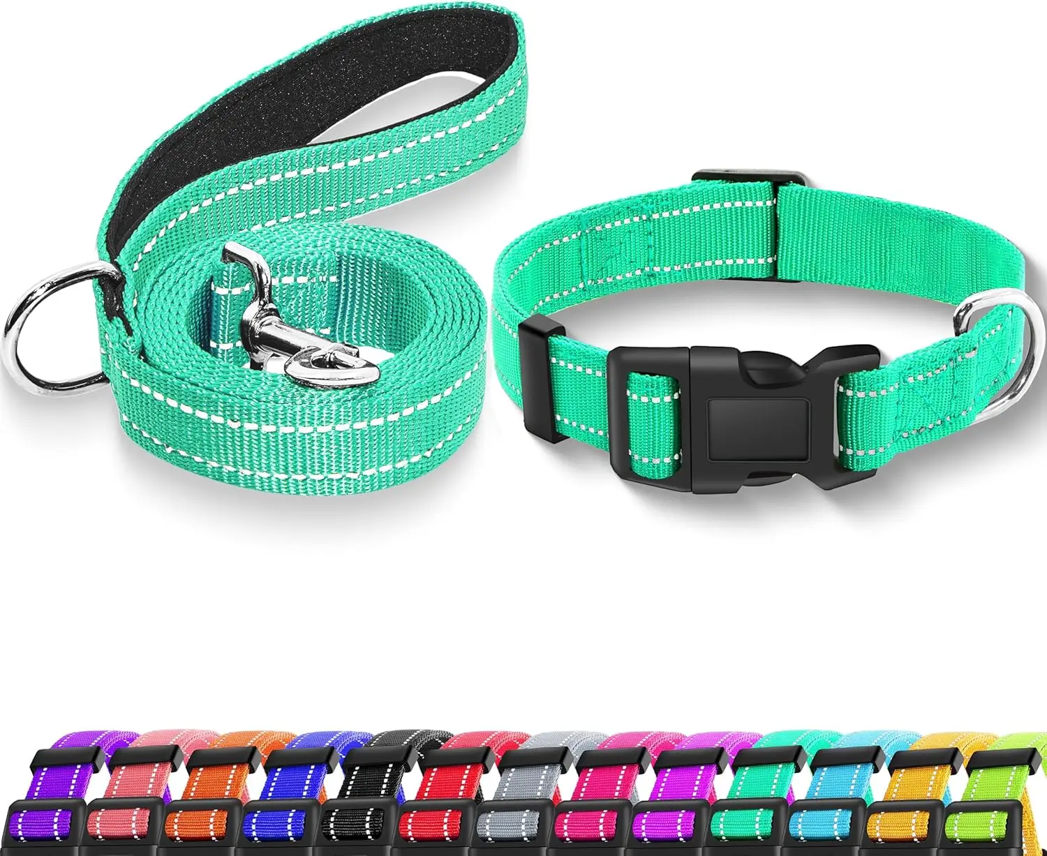 Reflective Adjustable Dog Collar with Safety Lockleash, Soft Nylon for Small Medium Large Pets
Reflective Adjustable Dog Collar with Safety Lockleash, Soft Nylon for Small Medium Large Pets