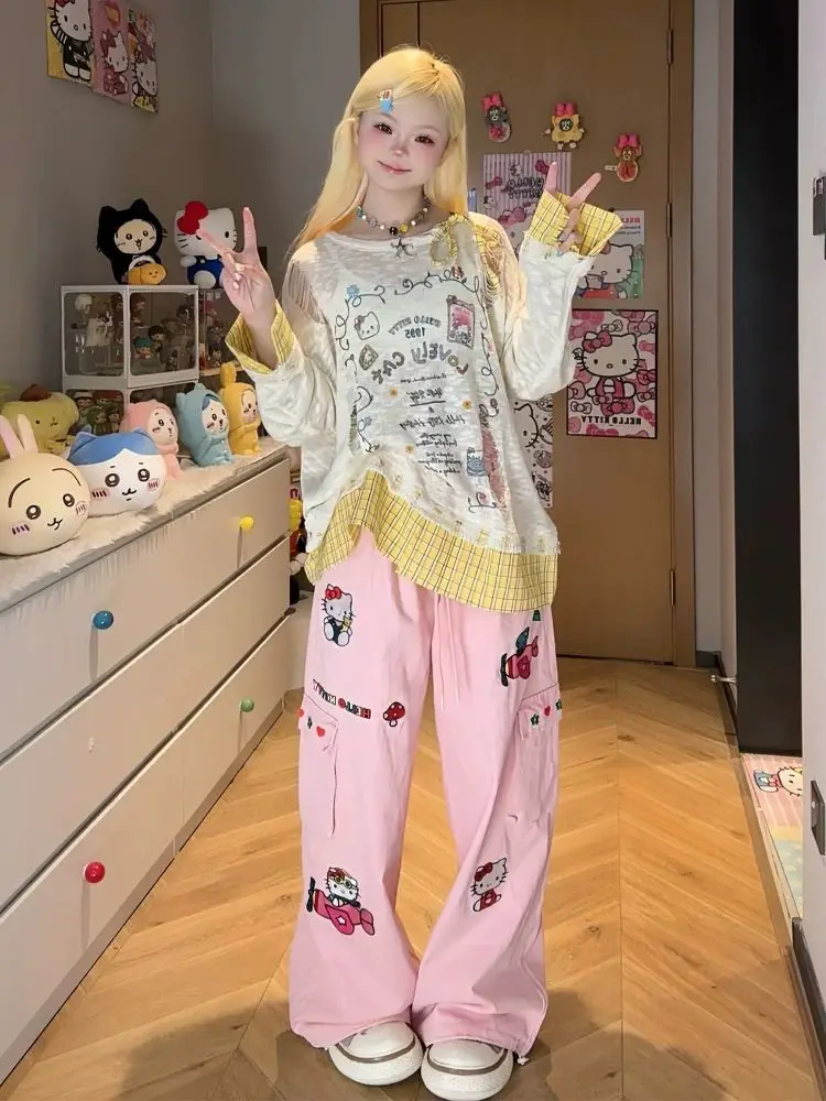 Loose Casual Cartoon Straight Leg Pants plus Size 300 Pou Spring Autumn Workwear Wide Leg Trousers for plus Size Women
Loose Casual Cartoon Straight Leg Pants plus Size 300 Pou Spring Autumn Workwear Wide Leg Trousers for plus Size Women