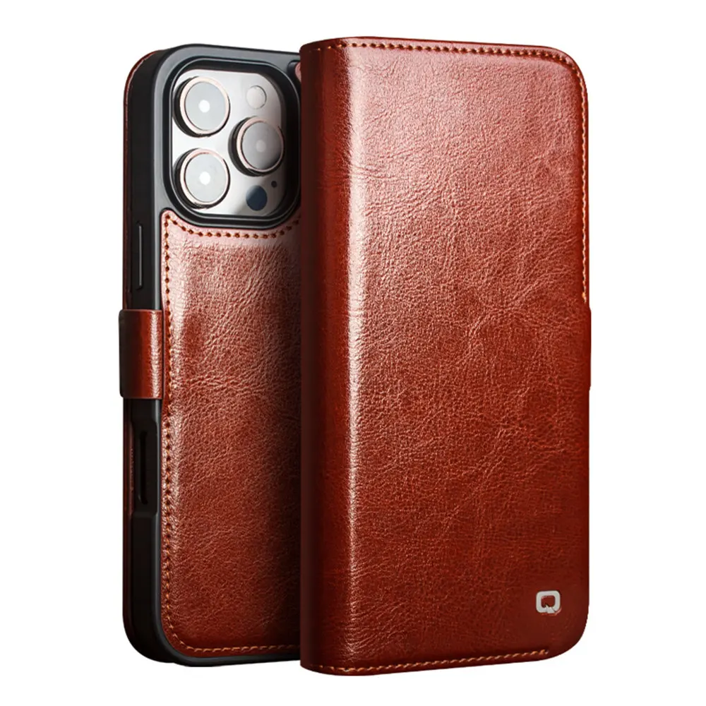 QIALINO Genuine Cowhide Leather Magnetic Flip Case for iPhone 16 16 Pro Max Retro Business Full Cover
QIALINO Genuine Cowhide Leather Magnetic Flip Case for iPhone 16 16 Pro Max Retro Business Full Cover