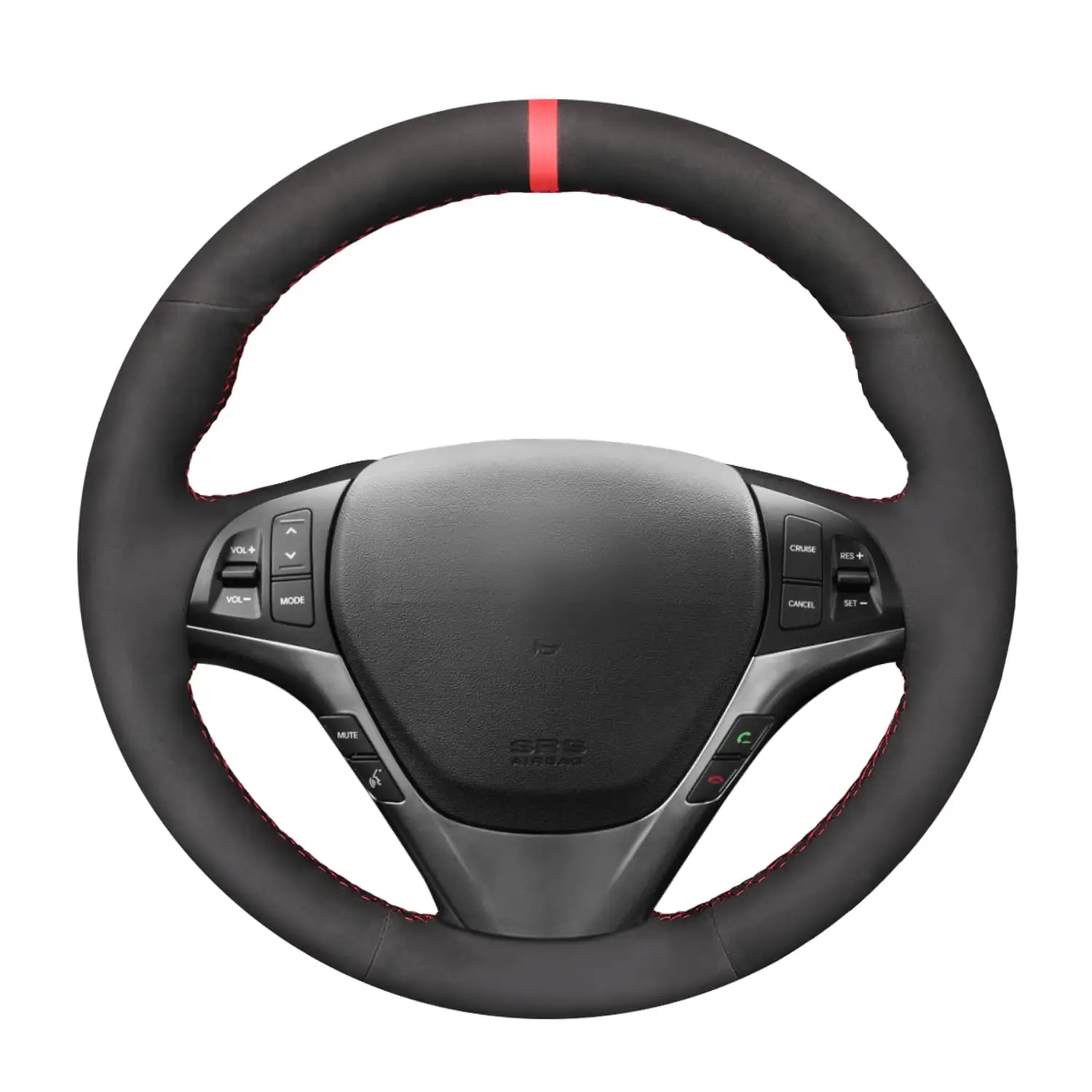 Sewn Steering Wheel Cover For Hyundai Genesis Coupe 2010-2016 Black With Red Stitching
Sewn Steering Wheel Cover For Hyundai Genesis Coupe 2010-2016 Black With Red Stitching