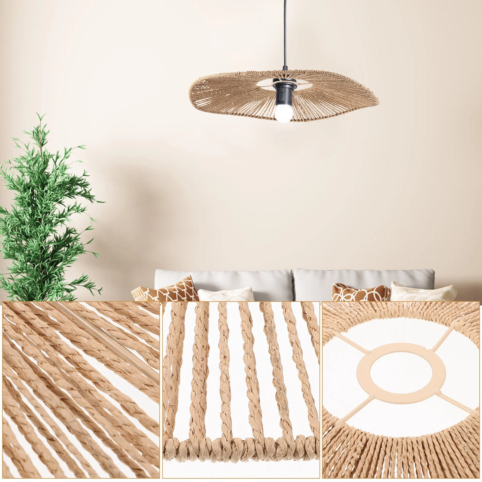 Woven Lampshade Ceiling Cover For Home Decor Artistic Ceiling Light Shade Decor Lighting Accessory
Woven Lampshade Ceiling Cover For Home Decor Artistic Ceiling Light Shade Decor Lighting Accessory