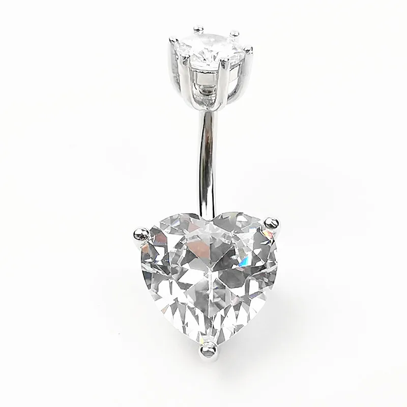 925 Pure Silver Belly Button Ring Real Genuine Silver Navel Ring Body Piercing Jewelry Heart Stone Zircon,Jewelry for Sexy Women
925 Pure Silver Belly Button Ring Real Genuine Silver Navel Ring Body Piercing Jewelry Heart Stone Zircon,Jewelry for Sexy Women