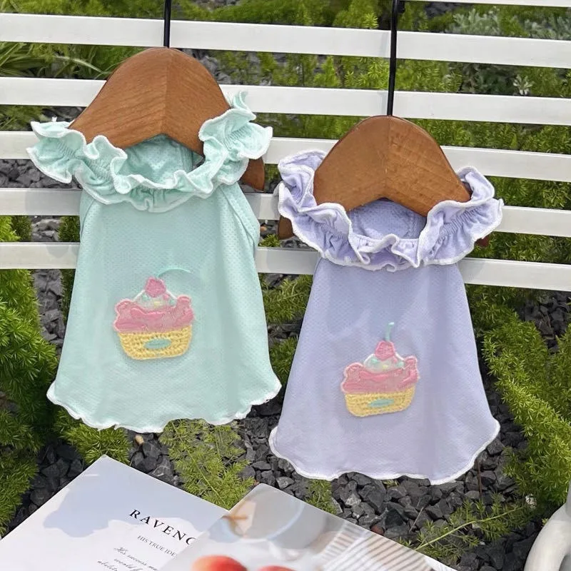 Pet Cute Cake Vest Summer Cartoon Dog Sling Small and Medium Dog Korean Style Clothes Breathable Teddy Short Sleeve
Pet Cute Cake Vest Summer Cartoon Dog Sling Small and Medium Dog Korean Style Clothes Breathable Teddy Short Sleeve