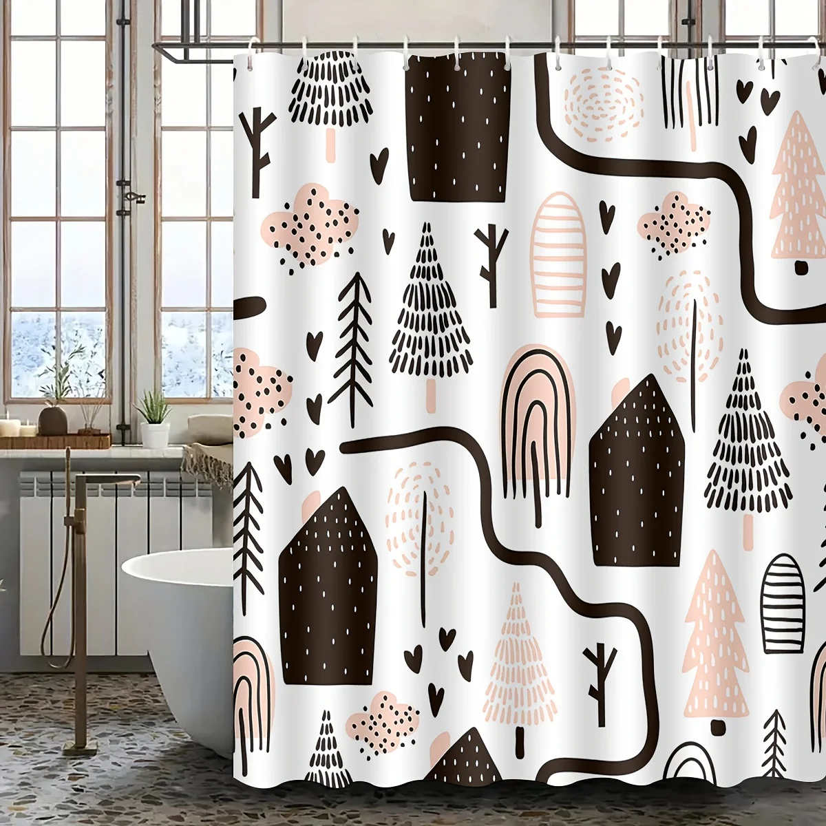 Boho Woodland Pattern Shower Curtain Waterproof Bathroom Decor Modern Nature House Shower Liner 180x180cm
Boho Woodland Pattern Shower Curtain Waterproof Bathroom Decor Modern Nature House Shower Liner 180x180cm