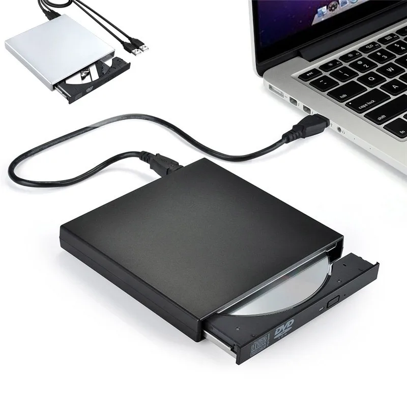 USB External CD-RW Burner DVD/CD Reader Player with Two USB Cables for Windows, Mac OS Laptop Computer
USB External CD-RW Burner DVD/CD Reader Player with Two USB Cables for Windows, Mac OS Laptop Computer