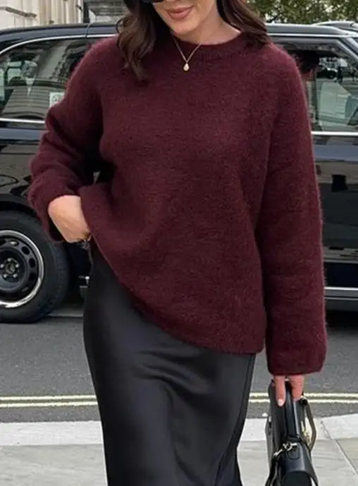 2025 корейский повседневный ленивый женский вязаный свитер, шерстяная однотонная футболка с длинными рукавами, свитер, женская одежда, женский трикотаж
2025 корейский повседневный ленивый женский вязаный свитер, шерстяная однотонная футболка с длинными рукавами, свитер, женская одежда, женский трикотаж