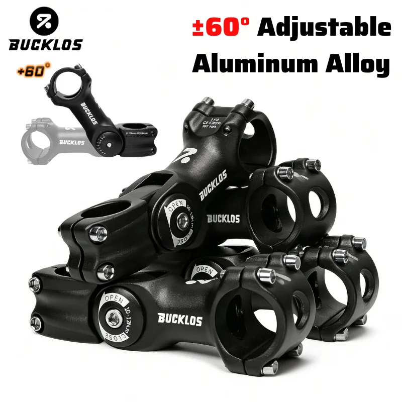 BUCKLOS MTB Stem Bicycle Adjustabie Angle Bike Power 60 Degree 28.6mm Fork Stem CNC Aluminum Alloy Handle Stem fit 25.4/31.8mm
BUCKLOS MTB Stem Bicycle Adjustabie Angle Bike Power 60 Degree 28.6mm Fork Stem CNC Aluminum Alloy Handle Stem fit 25.4/31.8mm