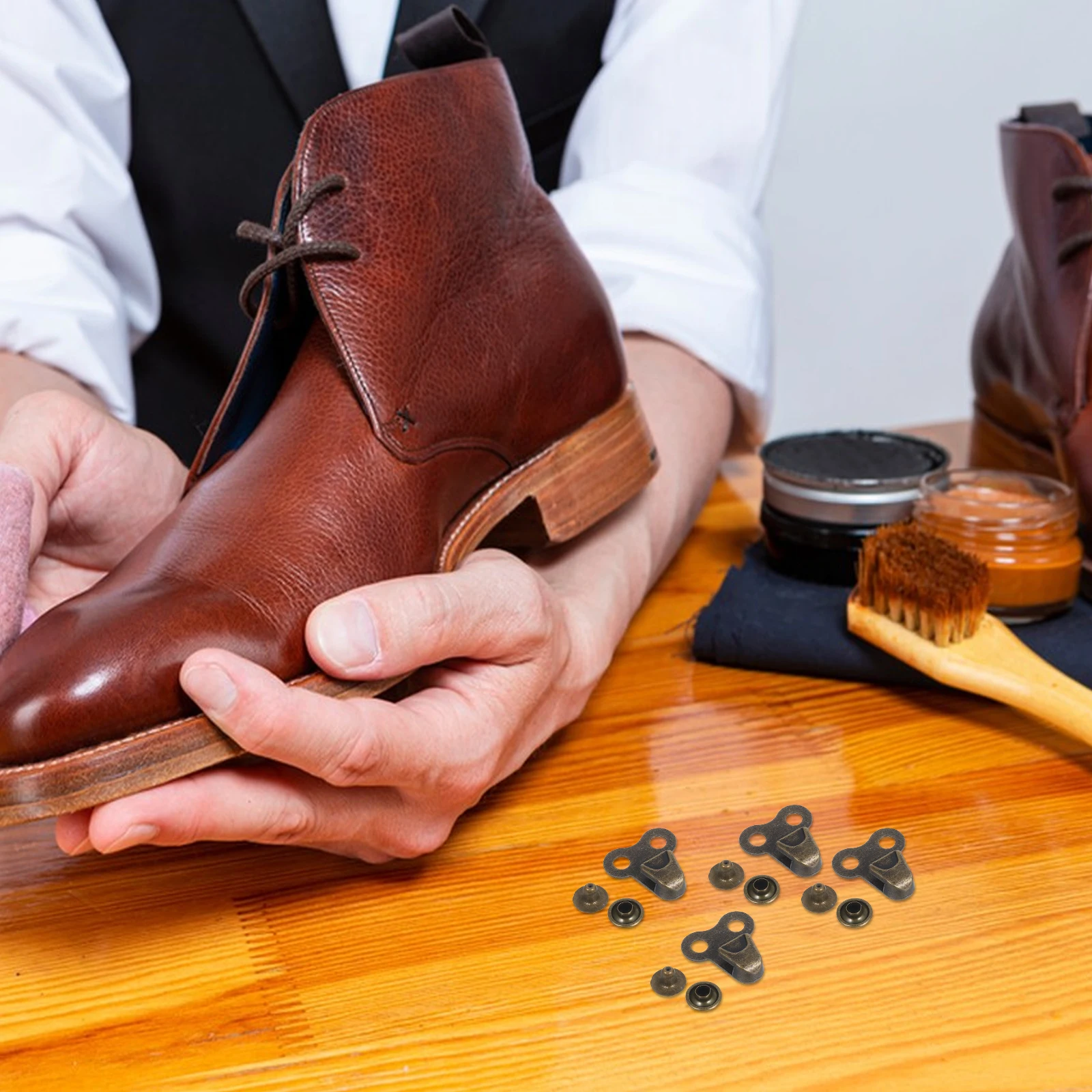 20 шт. заклепки для ремонта обуви, крючки для ботинок, инструмент, комплект кружевной фурнитуры, комплекты люверсов, пряжки для шнурков, пряжки
20 шт. заклепки для ремонта обуви, крючки для ботинок, инструмент, комплект кружевной фурнитуры, комплекты люверсов, пряжки для шнурков, пряжки