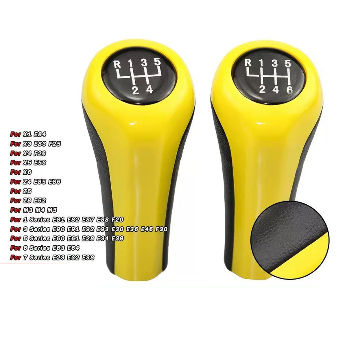 Gear Shift Knob for BMW 1 3 5 6 Series M3 M4 M5 X5 X6 E30 E32 E34 E36 E38 E39 E46 E53 E60 E63 E83 E84 E87 E90 E91 E92
Gear Shift Knob for BMW 1 3 5 6 Series M3 M4 M5 X5 X6 E30 E32 E34 E36 E38 E39 E46 E53 E60 E63 E83 E84 E87 E90 E91 E92