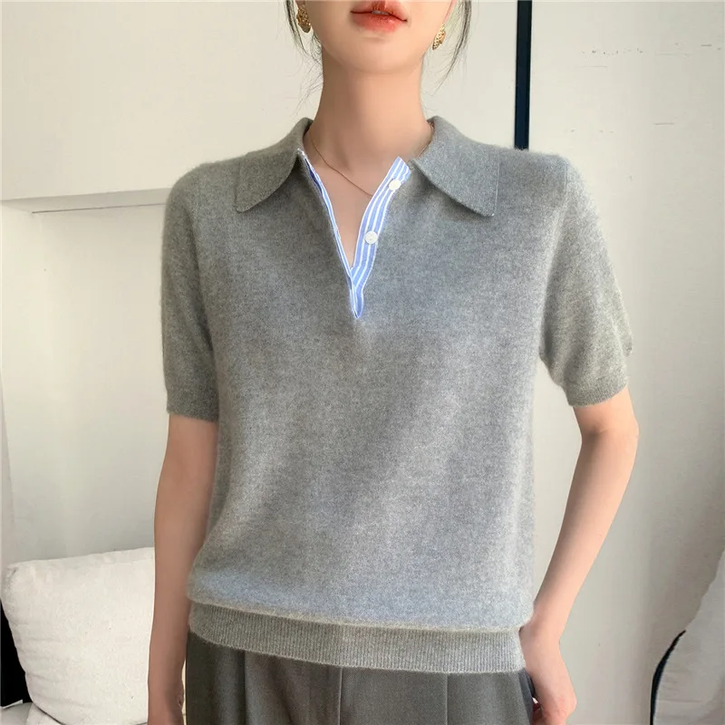 Autumn Winter Women Sweater 2025 Short Sleeve Knitted Pullovers Fashion Polo Collar Cotton Korean Solid Under Shirt Jumpers
Autumn Winter Women Sweater 2025 Short Sleeve Knitted Pullovers Fashion Polo Collar Cotton Korean Solid Under Shirt Jumpers