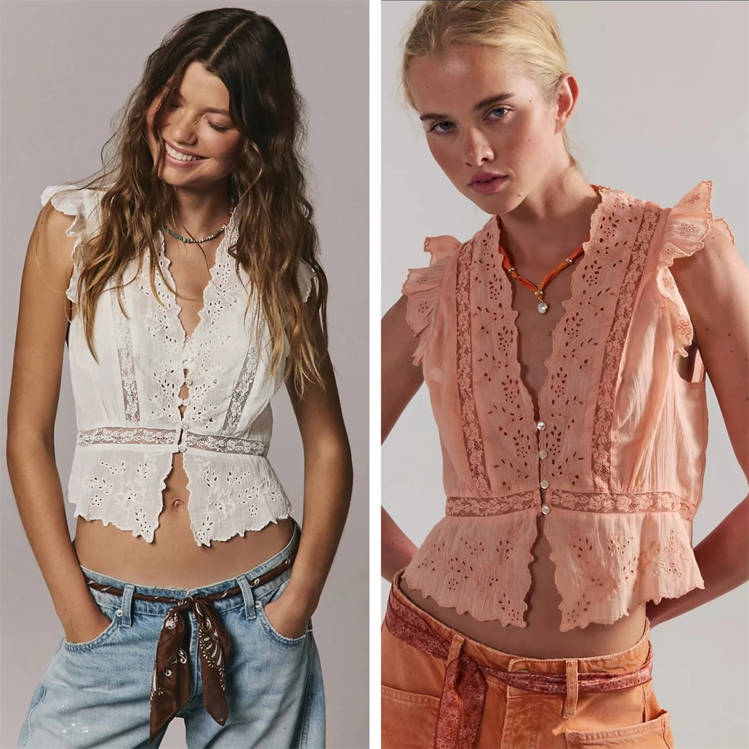 Sweet Short Style Shirt Spring 2026 French Style Cotton V-Neck Button-Up Girls Fashion Bell Sleeve No-Waist Design Pure Color
Sweet Short Style Shirt Spring 2026 French Style Cotton V-Neck Button-Up Girls Fashion Bell Sleeve No-Waist Design Pure Color