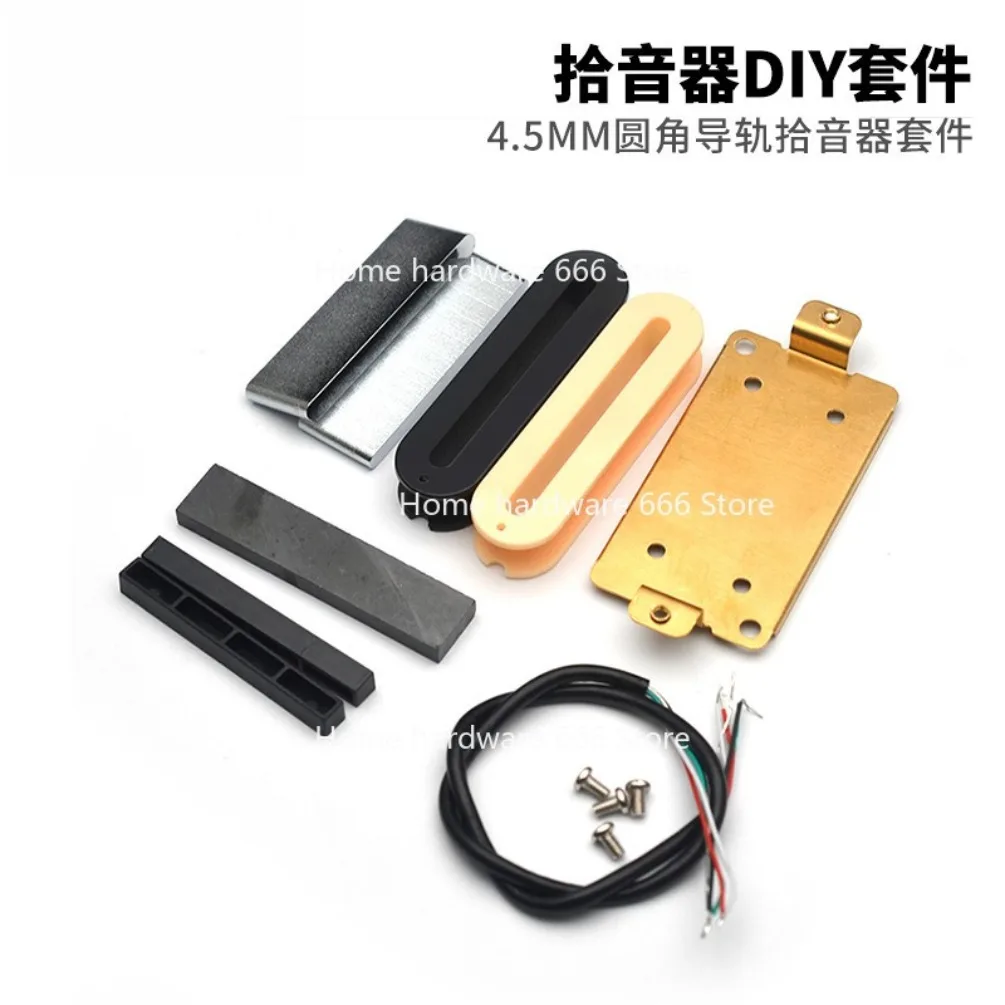 DIY Pickup Kit, Dual Track Dual Coil Pickup Arc Blade Magnetic Pole High Output N-10K/B-16K
DIY Pickup Kit, Dual Track Dual Coil Pickup Arc Blade Magnetic Pole High Output N-10K/B-16K