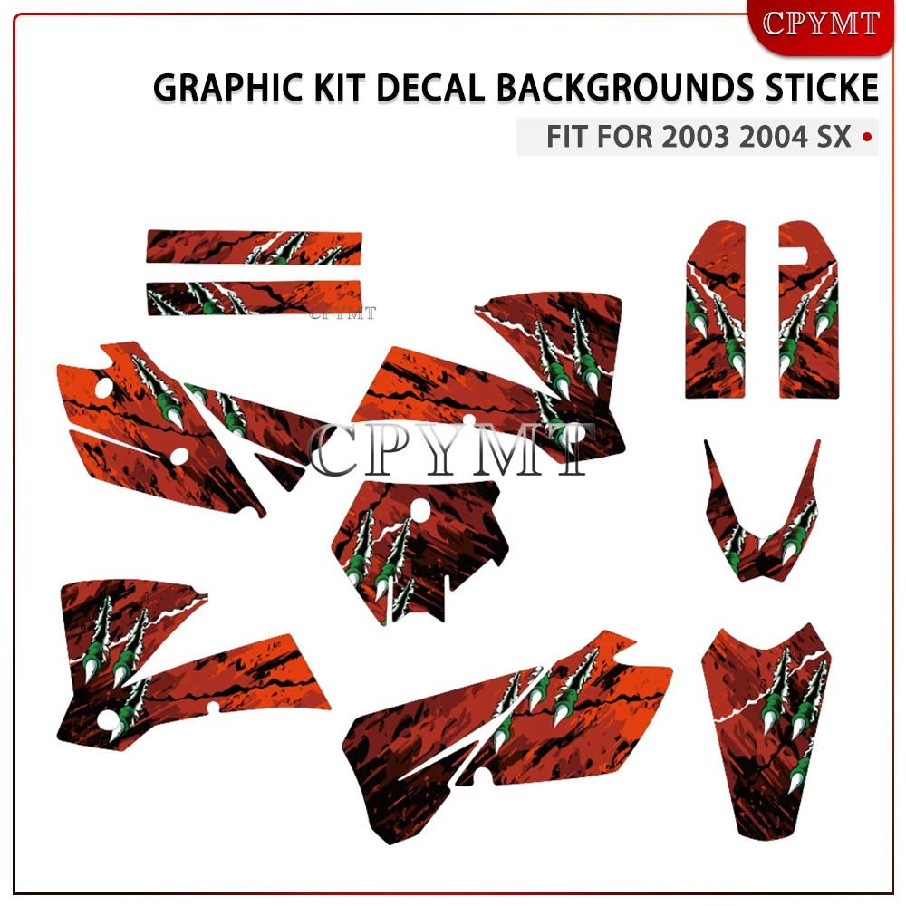 Fit for 2003 2004 125 200 250 300 450 525 SX Motorcycle Graphic Background Decals Kit Personality Sticker
Fit for 2003 2004 125 200 250 300 450 525 SX Motorcycle Graphic Background Decals Kit Personality Sticker