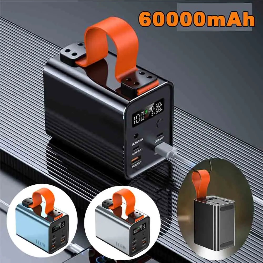 60000mAh PD100W Power Bank DC66W Fast Charging Large Capacity External Battery Powerbank For iPhone for Laptop
60000mAh PD100W Power Bank DC66W Fast Charging Large Capacity External Battery Powerbank For iPhone for Laptop
