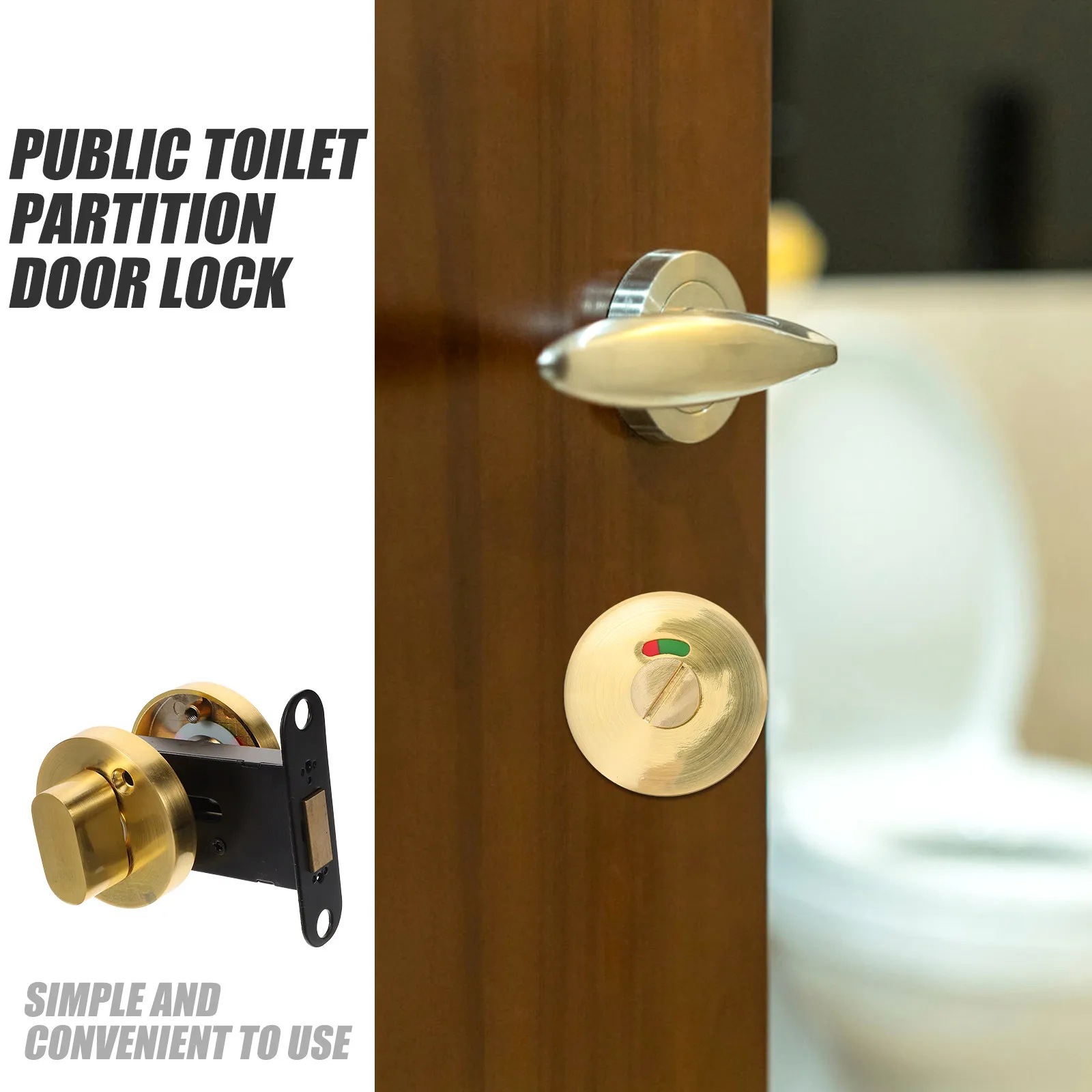 Замок для дверей общественных туалетов из цинкового сплава с индикатором занятости, для туалетных комнат, офисов, торговых центров, прочный коммерческий замок для дверей санузлов
Замок для дверей общественных туалетов из цинкового сплава с индикатором занятости, для туалетных комнат, офисов, торговых центров, прочный коммерческий замок для дверей санузлов