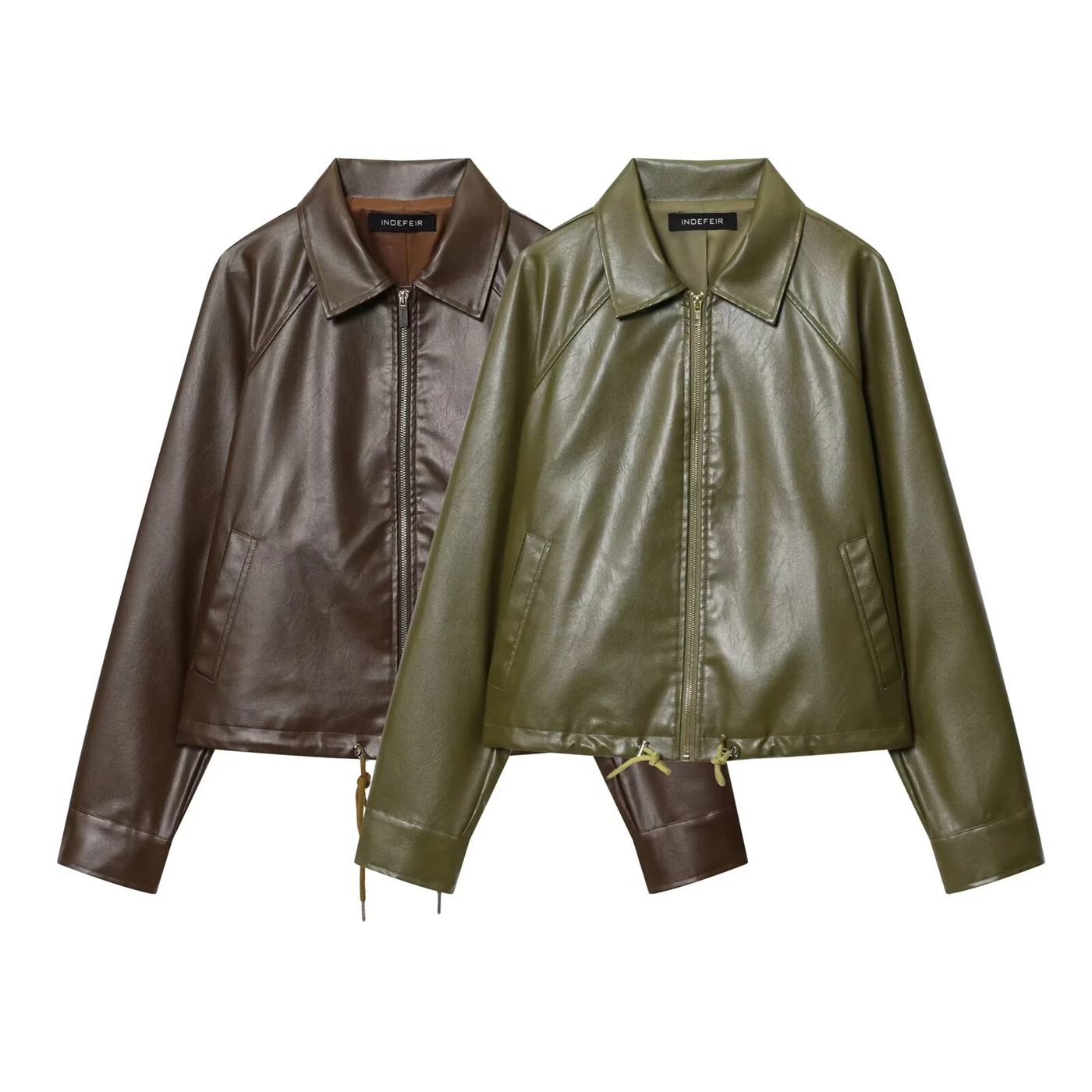 Women's Jacket 2025 New Arrival Women's Casual Fashion Fall New Arrival Drawstring Leather Jacket
Women's Jacket 2025 New Arrival Women's Casual Fashion Fall New Arrival Drawstring Leather Jacket