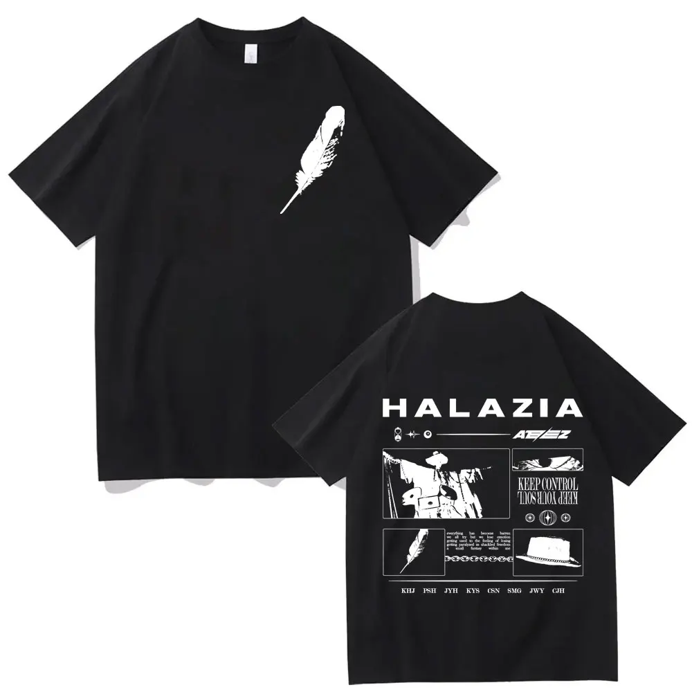 Kpop ATEEZ Halazia Graphic T Shirts Men Women Fashion Hip Hop Vintage Short Sleeve T-shirt Casual Pure Cotton Oversized T-shirts
Kpop ATEEZ Halazia Graphic T Shirts Men Women Fashion Hip Hop Vintage Short Sleeve T-shirt Casual Pure Cotton Oversized T-shirts