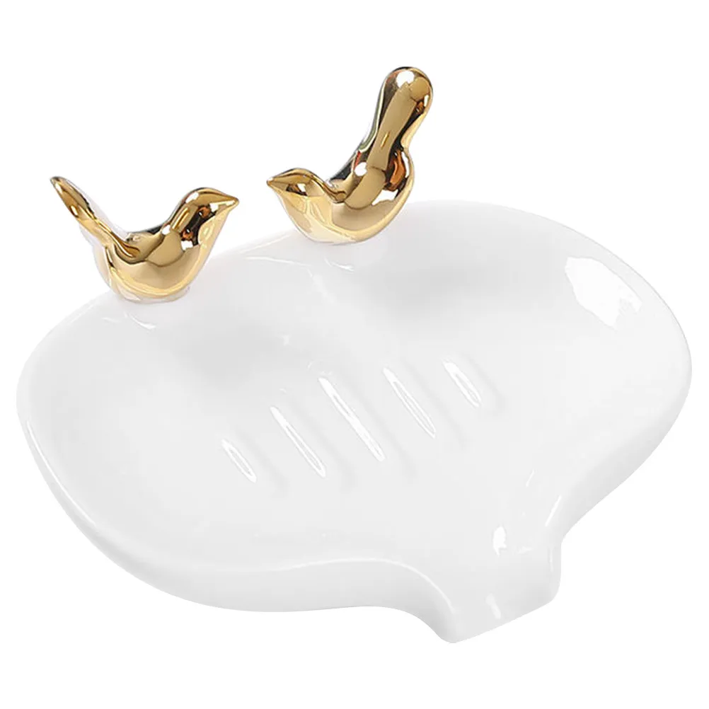 Ceramic Soap Dish Waterfall Drainage Design Bird Decoration Elegant Reusable Soap Holder for Shower Bathroom Wash Table
Ceramic Soap Dish Waterfall Drainage Design Bird Decoration Elegant Reusable Soap Holder for Shower Bathroom Wash Table