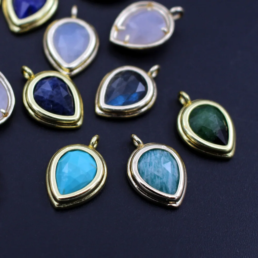 10pcs DIY Jewelry Accessories Tiny Drops Teardrop Shape Faceted Lapis Amazonite Labradorite Stone Pendant Charms Cute
10pcs DIY Jewelry Accessories Tiny Drops Teardrop Shape Faceted Lapis Amazonite Labradorite Stone Pendant Charms Cute