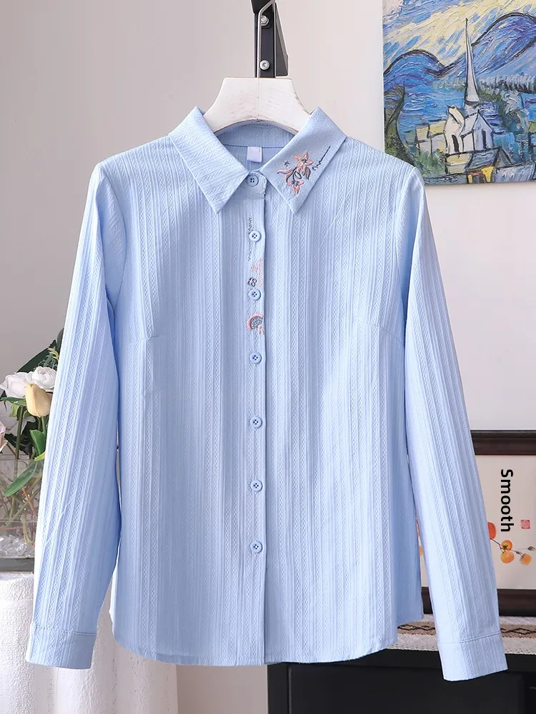French Style Loose Fit Long Sleeve Embroidered Cotton Shirt Women's Spring New Design Breathable Comfortable Lightweight Top
French Style Loose Fit Long Sleeve Embroidered Cotton Shirt Women's Spring New Design Breathable Comfortable Lightweight Top