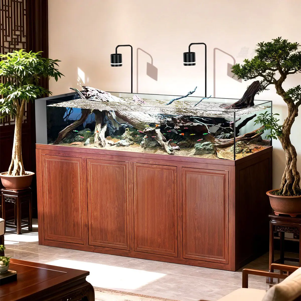 CX household living room screen partition bottom filter fish tank landscaping large floor ecological air tank
CX household living room screen partition bottom filter fish tank landscaping large floor ecological air tank