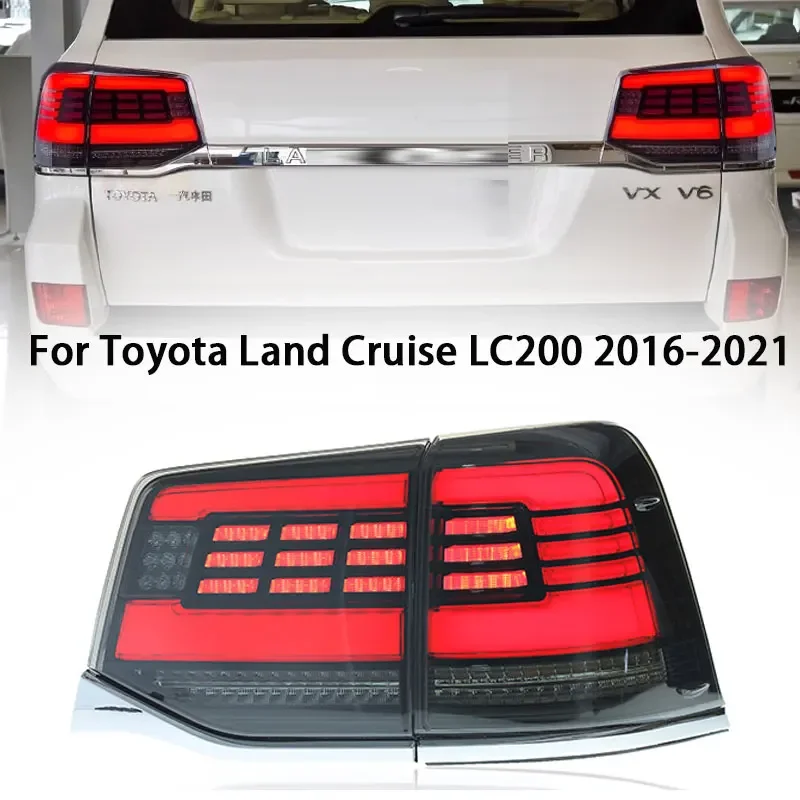 Автомобильный задний фонарь для Toyota Land Cruiser LC100 LC200 2016-2021, светодиодный DRL, работающий движущийся указатель поворота, тормозная парковка, автоаксессуары
Автомобильный задний фонарь для Toyota Land Cruiser LC100 LC200 2016-2021, светодиодный DRL, работающий движущийся указатель поворота, тормозная парковка, автоаксессуары