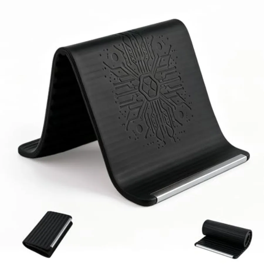 Portable Foldable Silicone Aluminum Phone Holder, Upgrade Flexible Silicone Phone Stand, Adjustable Anti-Slip Desktop Mount for
Portable Foldable Silicone Aluminum Phone Holder, Upgrade Flexible Silicone Phone Stand, Adjustable Anti-Slip Desktop Mount for