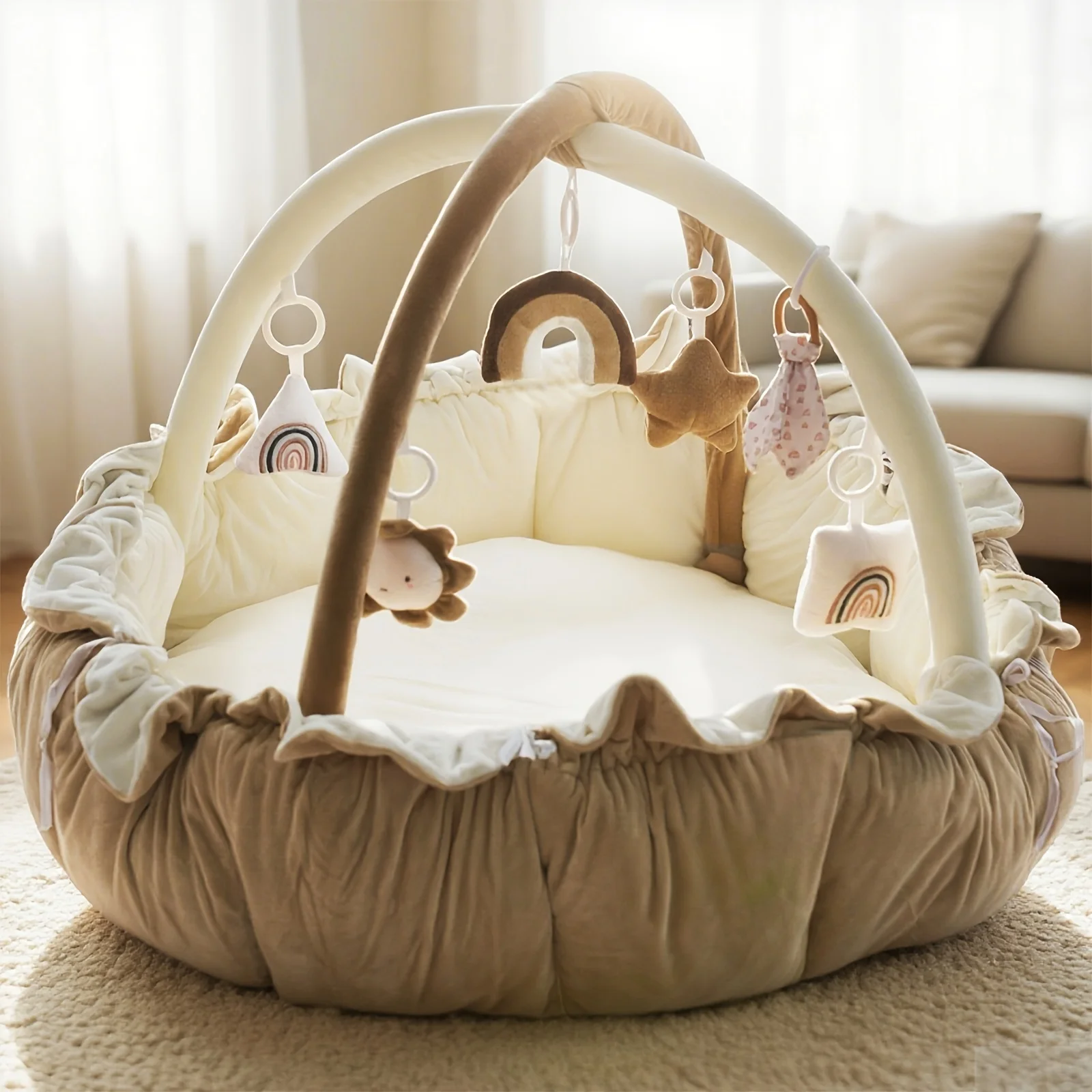 Cat Bed, Dog Bed, 5-in-1 Thick & Plush Gym with 6 Toys, Mats for Floor, Tummy Time Mat, Convertible Stage-Based Developmenta, Ball Pit, Pet Cushion Cloudico
Cat Bed, Dog Bed, 5-in-1 Thick & Plush Gym with 6 Toys, Mats for Floor, Tummy Time Mat, Convertible Stage-Based Developmenta, Ball Pit, Pet Cushion Cloudico
