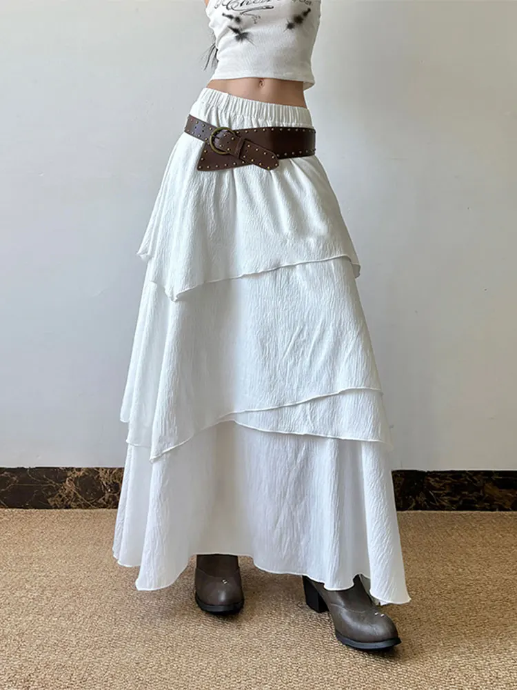 Women's White A-line Skirt Vintage Y2k Long Skirt Harajuku 90s Aesthetic Bandage Asymmetrical Skirts Fashion 2000s Clothes
Women's White A-line Skirt Vintage Y2k Long Skirt Harajuku 90s Aesthetic Bandage Asymmetrical Skirts Fashion 2000s Clothes