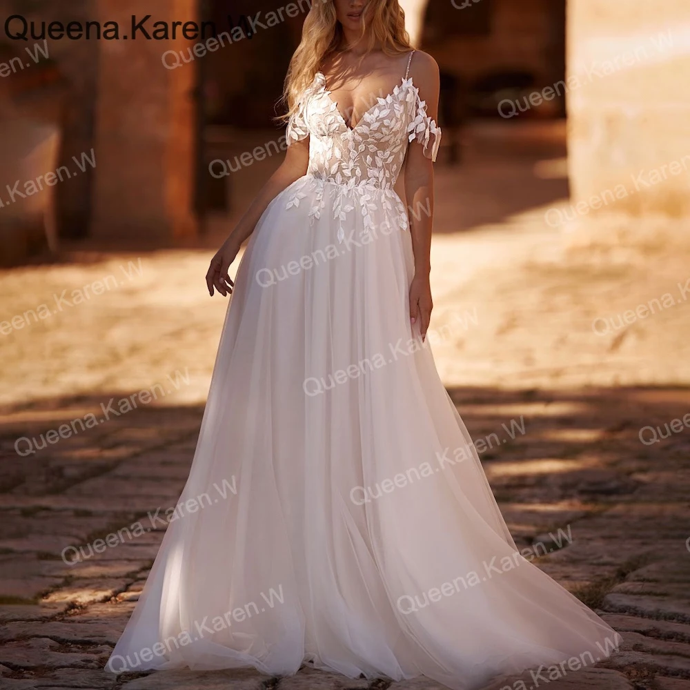 Elegant Boho A line Wedding Dress strap lace applique bride dress robe de mariee A line Wedding Bridal Gown
Elegant Boho A line Wedding Dress strap lace applique bride dress robe de mariee A line Wedding Bridal Gown