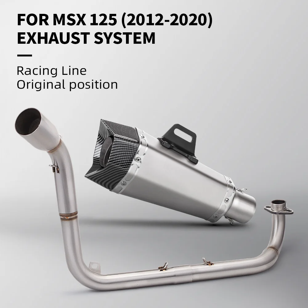Suitable for MSX125 motorcycle exhaust system Modified connection pipe Stainless steel sleeve 51mm muffler 2012-2020
Suitable for MSX125 motorcycle exhaust system Modified connection pipe Stainless steel sleeve 51mm muffler 2012-2020