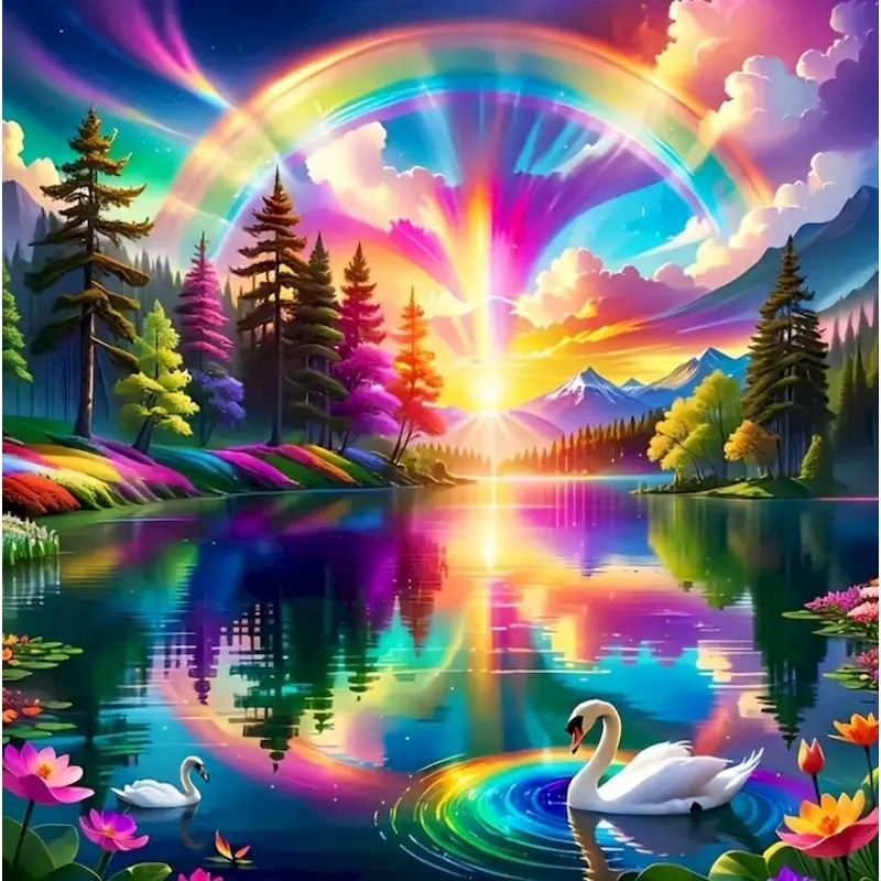 SDOYUNO Diamond Embroidery Cross Stitch Landscape 5D DIY Diamond Painting Swan Rainbow Mosaic Sale Wall Decor
SDOYUNO Diamond Embroidery Cross Stitch Landscape 5D DIY Diamond Painting Swan Rainbow Mosaic Sale Wall Decor