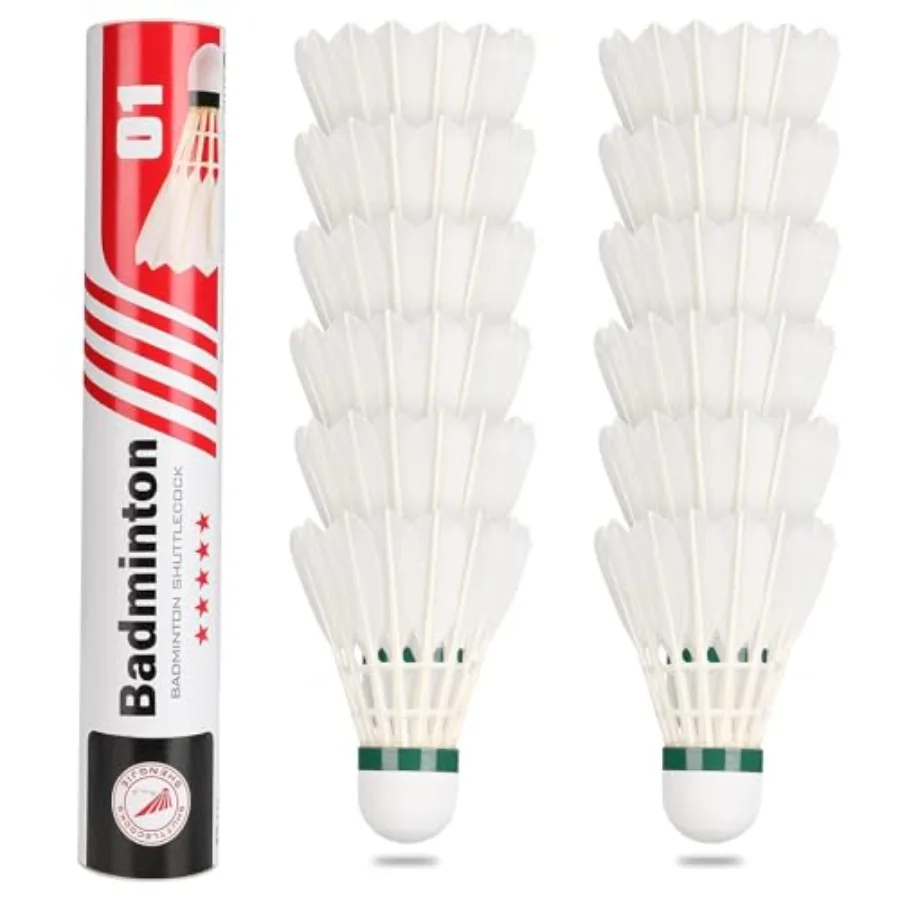Goose Feather Badminton Shuttlecocks Birdies, 2 Pack Hight Speed Training Badminton Balls with Great Stability for Indoor Outdo
Goose Feather Badminton Shuttlecocks Birdies, 2 Pack Hight Speed Training Badminton Balls with Great Stability for Indoor Outdo