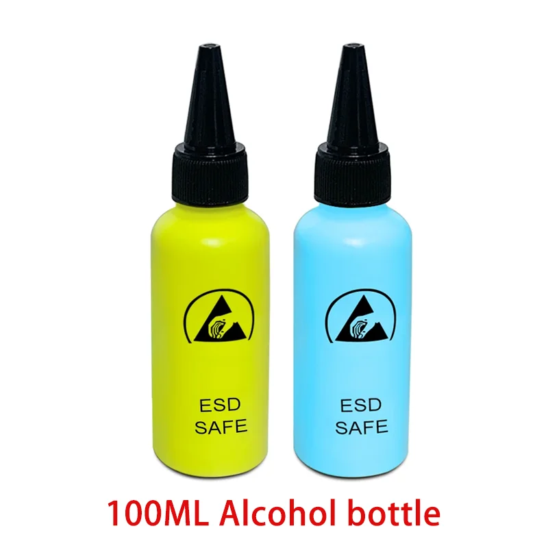 100ML ESD Dispenser Plastic Solvent Bottle High Quality Leak Roof Needle Bottle For Phone Glue Removal Liquid Flux Rosin Bottle
100ML ESD Dispenser Plastic Solvent Bottle High Quality Leak Roof Needle Bottle For Phone Glue Removal Liquid Flux Rosin Bottle