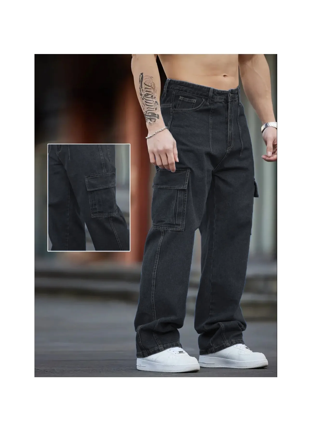 FY10084 Mens Jeans Cargo Pants Workwear Multi Pocket Wide Leg Comfortable All Season
FY10084 Mens Jeans Cargo Pants Workwear Multi Pocket Wide Leg Comfortable All Season