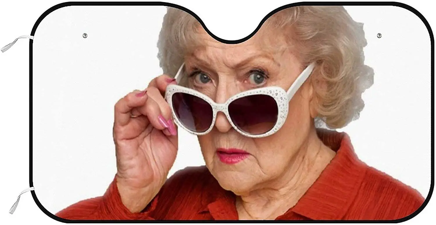 Betty White Auto Windshield Sun Shade Car Sun Shade Blocks UV Rays Foldable Auto Window Sunshade Universal Fit for Car Auto Seda
Betty White Auto Windshield Sun Shade Car Sun Shade Blocks UV Rays Foldable Auto Window Sunshade Universal Fit for Car Auto Seda