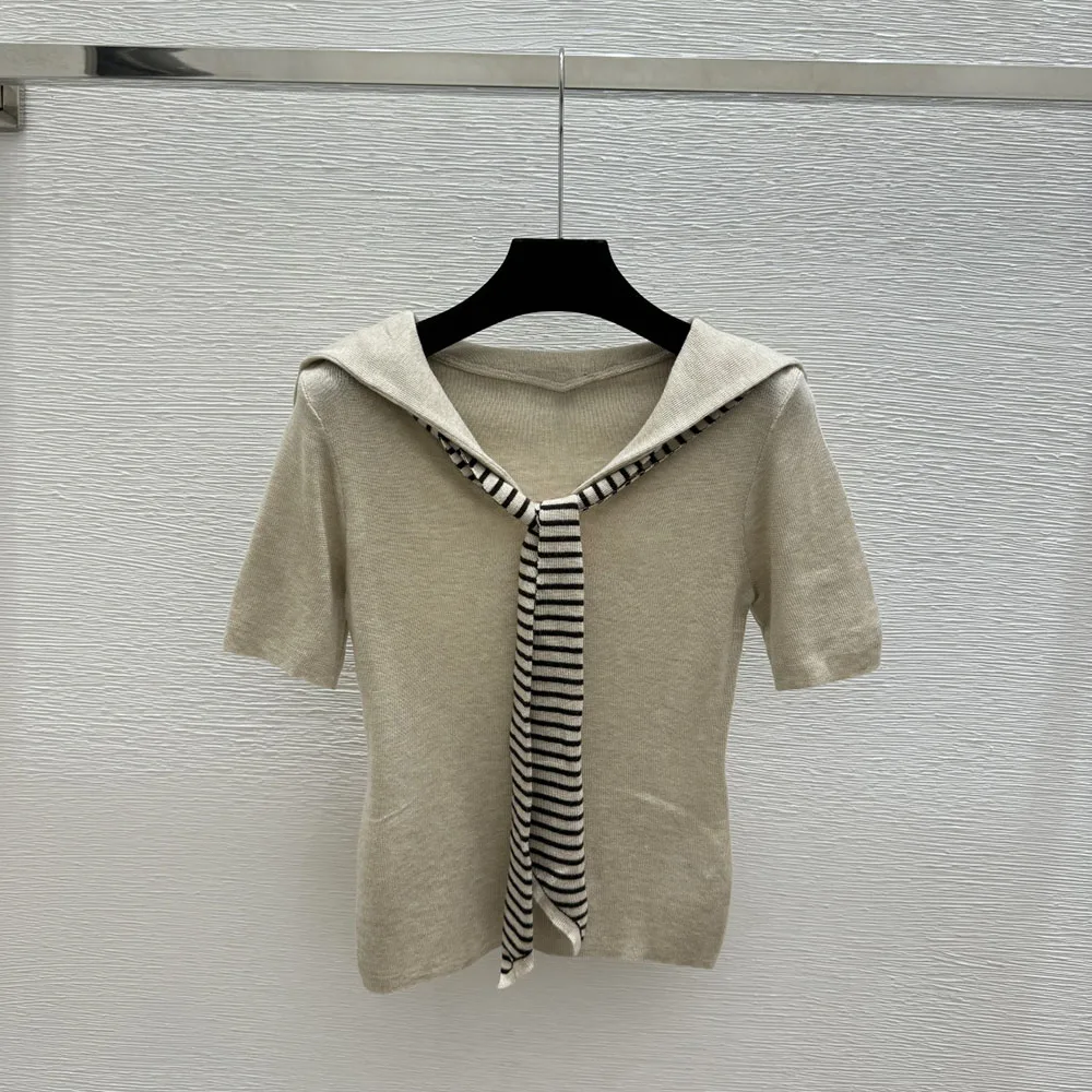 High-quality 2026 new women's short-sleeved top with lacing decoration, fashionable, casual and comfortable xy26414168
High-quality 2026 new women's short-sleeved top with lacing decoration, fashionable, casual and comfortable xy26414168