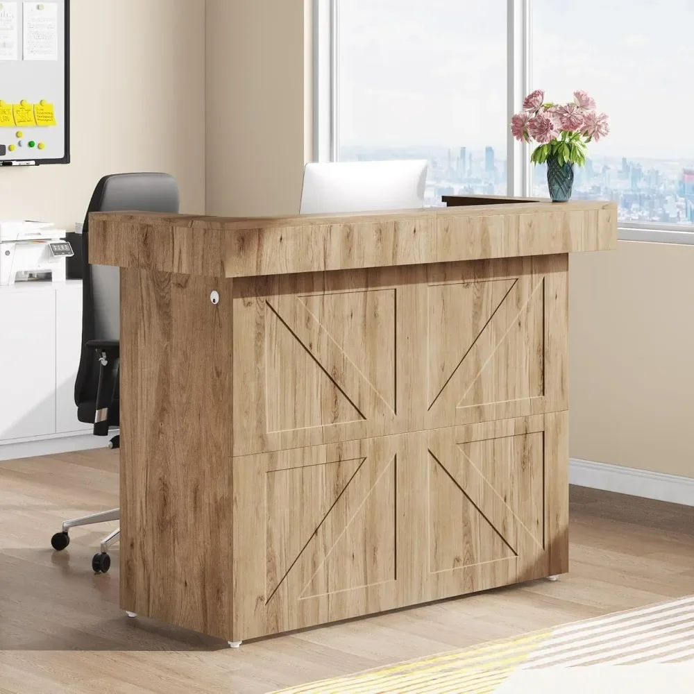 Reception Desk with Light, 55-Inch Front Desk with Cable Grommets, Modern Retail Counter Table for Salon, Lobby, Shop
Reception Desk with Light, 55-Inch Front Desk with Cable Grommets, Modern Retail Counter Table for Salon, Lobby, Shop
