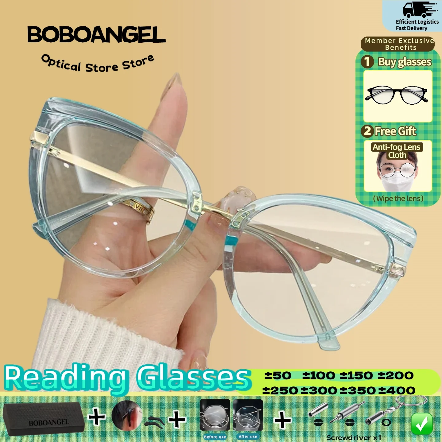 BOBOANGEL Simple Geometric Women Anti Blue Light Cat Eye Progressive Prescription Glasses Myopia Protection Optical Eyeglasses
BOBOANGEL Simple Geometric Women Anti Blue Light Cat Eye Progressive Prescription Glasses Myopia Protection Optical Eyeglasses