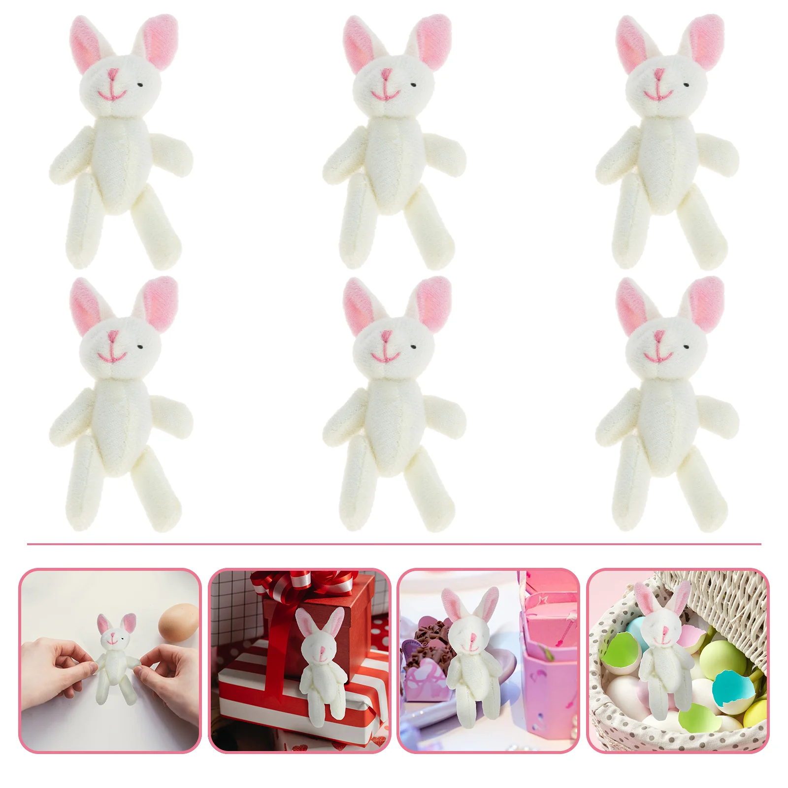 6 Pcs Rabbit Plush Toy Bunny Toys Cottontail Bunnies Stuffed Animal Cartoon Key Chain
6 Pcs Rabbit Plush Toy Bunny Toys Cottontail Bunnies Stuffed Animal Cartoon Key Chain