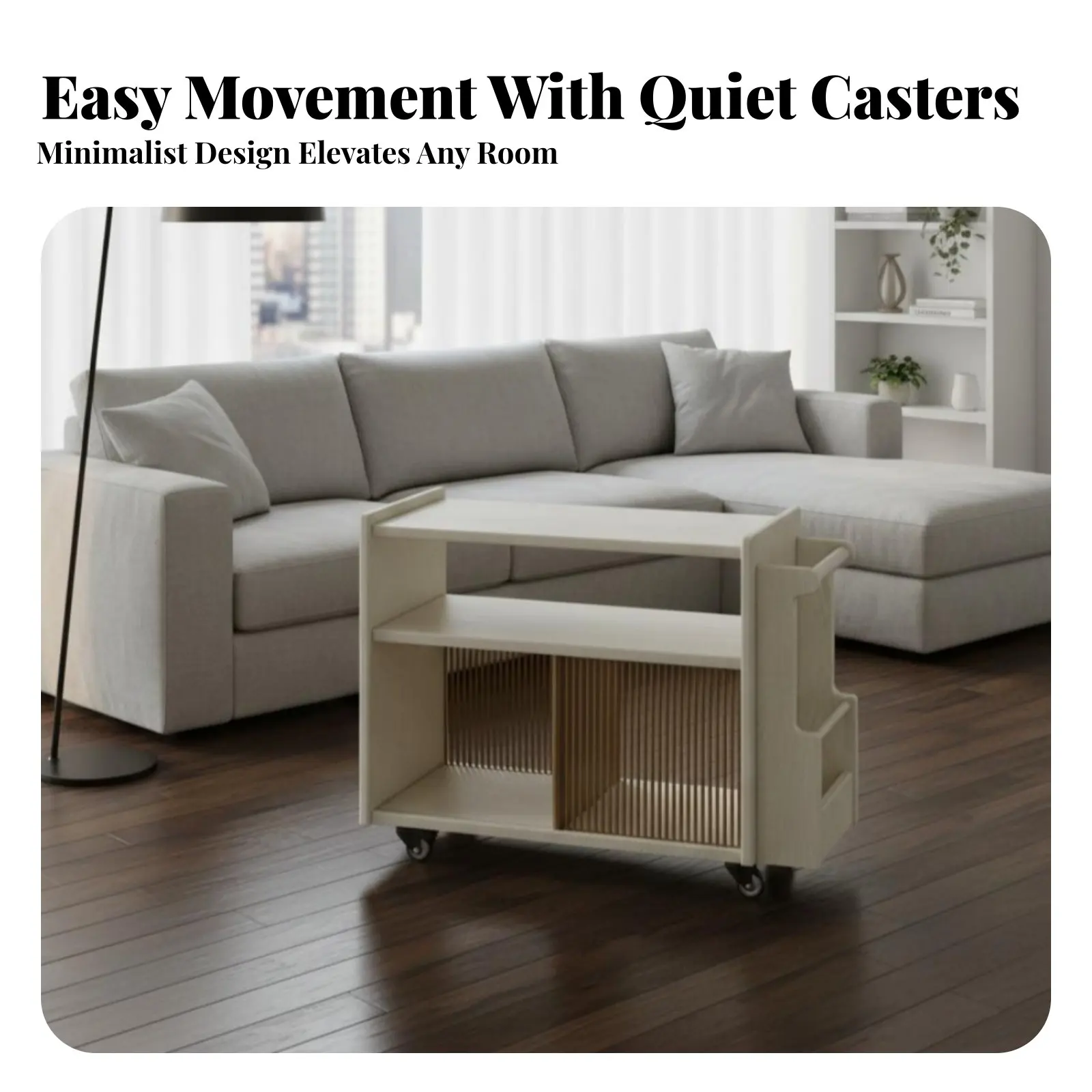2-Tier Rolling Side Table Easy to Move 2-Tier Rolling Trolley Full-Rotation Casters Wheels Versatile for Living Room, Bedroom
2-Tier Rolling Side Table Easy to Move 2-Tier Rolling Trolley Full-Rotation Casters Wheels Versatile for Living Room, Bedroom