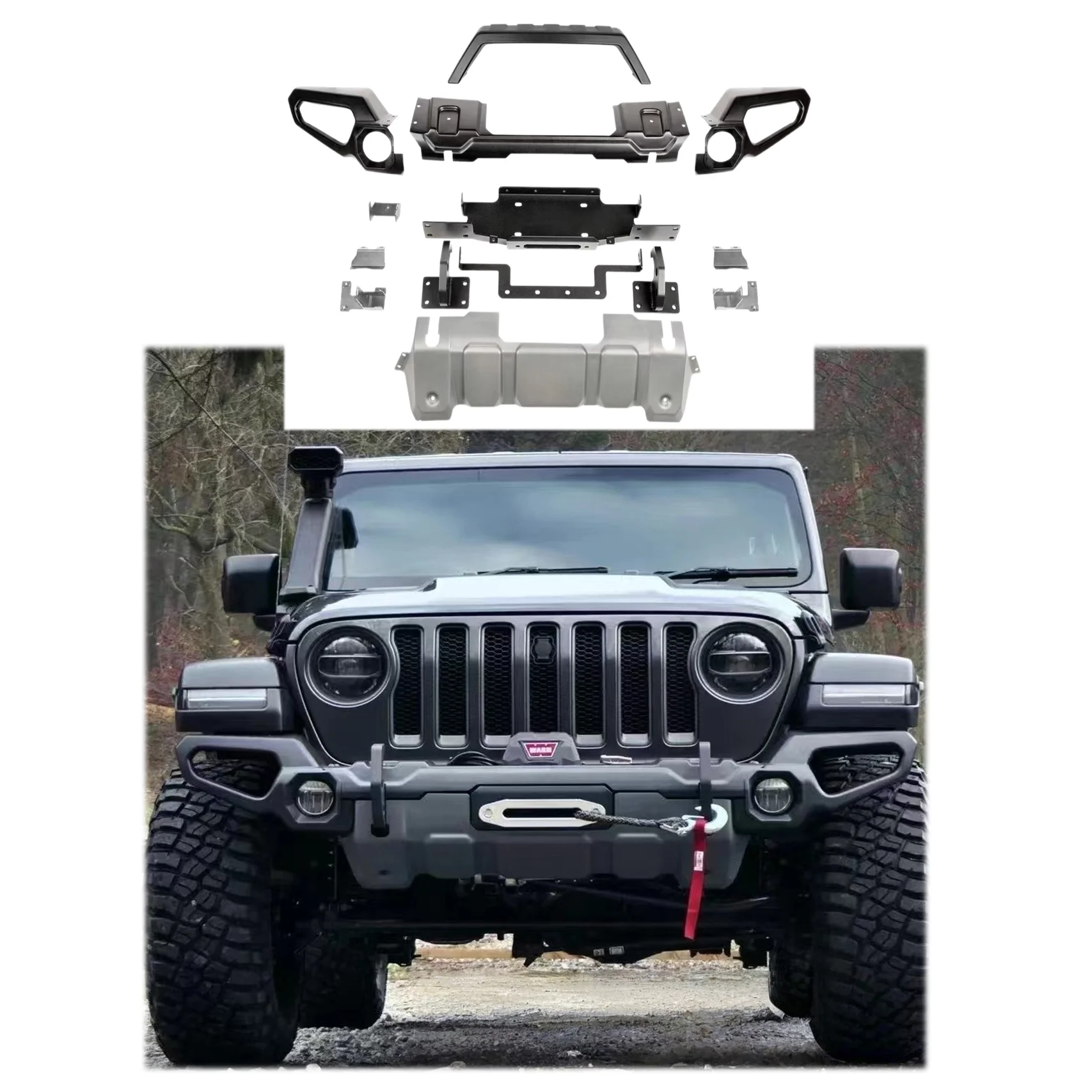 LUFENG 4x4 Car Offroad Accessories Car RR Steel Front Bumper For Jeep Wrangler JL 2018+ Gladiator JT
LUFENG 4x4 Car Offroad Accessories Car RR Steel Front Bumper For Jeep Wrangler JL 2018+ Gladiator JT