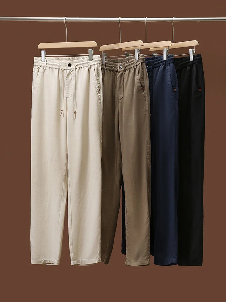 Linen Lyocell Blend Men's Casual Pants Spring Summer Drape Soft Versatile Straight Leg Faionable Urban Sle
Linen Lyocell Blend Men's Casual Pants Spring Summer Drape Soft Versatile Straight Leg Faionable Urban Sle
