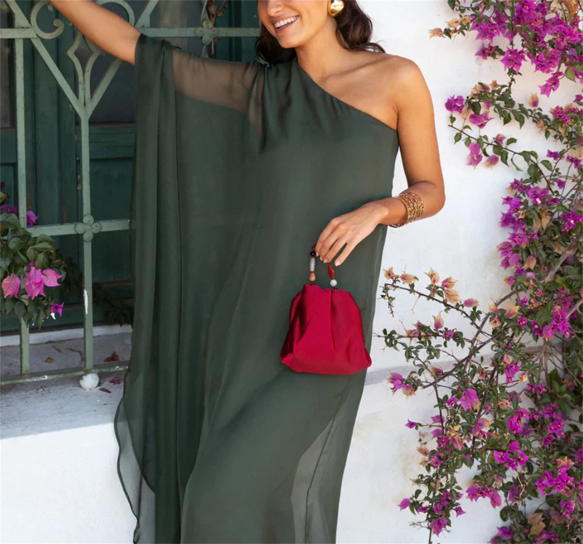 Elegant Formal Engagement Evening Dress Straight Birthday Dress Single Shoulder Sleeve Length Chiffon Special Occasion Custom
Elegant Formal Engagement Evening Dress Straight Birthday Dress Single Shoulder Sleeve Length Chiffon Special Occasion Custom