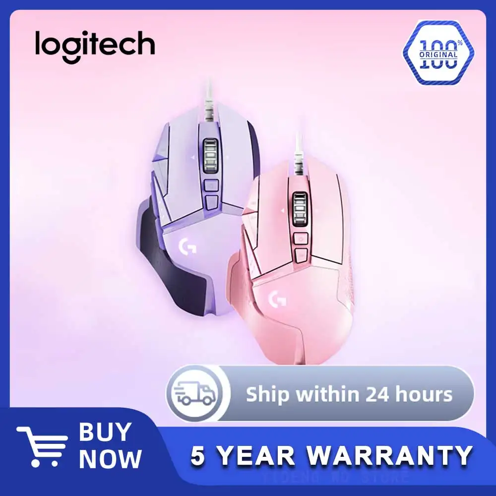 Проводная мышь Logitech G502 HERO, розовая/фильпельная игровая мышь, 25600 точек на дюйм, киберспортивная мышь, серия RGB Nebula
Проводная мышь Logitech G502 HERO, розовая/фильпельная игровая мышь, 25600 точек на дюйм, киберспортивная мышь, серия RGB Nebula