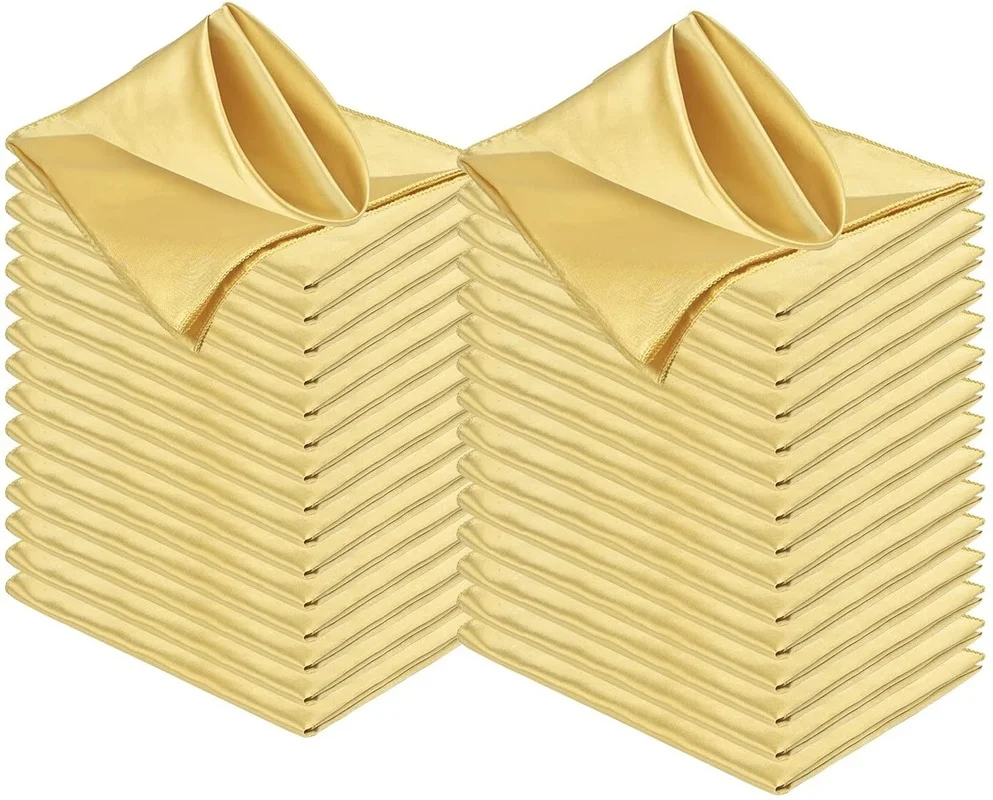 12PCS Satin Fabric Napkins Soft Dinner Napkins Square Table Napkins Washable for Wedding Decoration Party Banquet Restaurant
12PCS Satin Fabric Napkins Soft Dinner Napkins Square Table Napkins Washable for Wedding Decoration Party Banquet Restaurant
