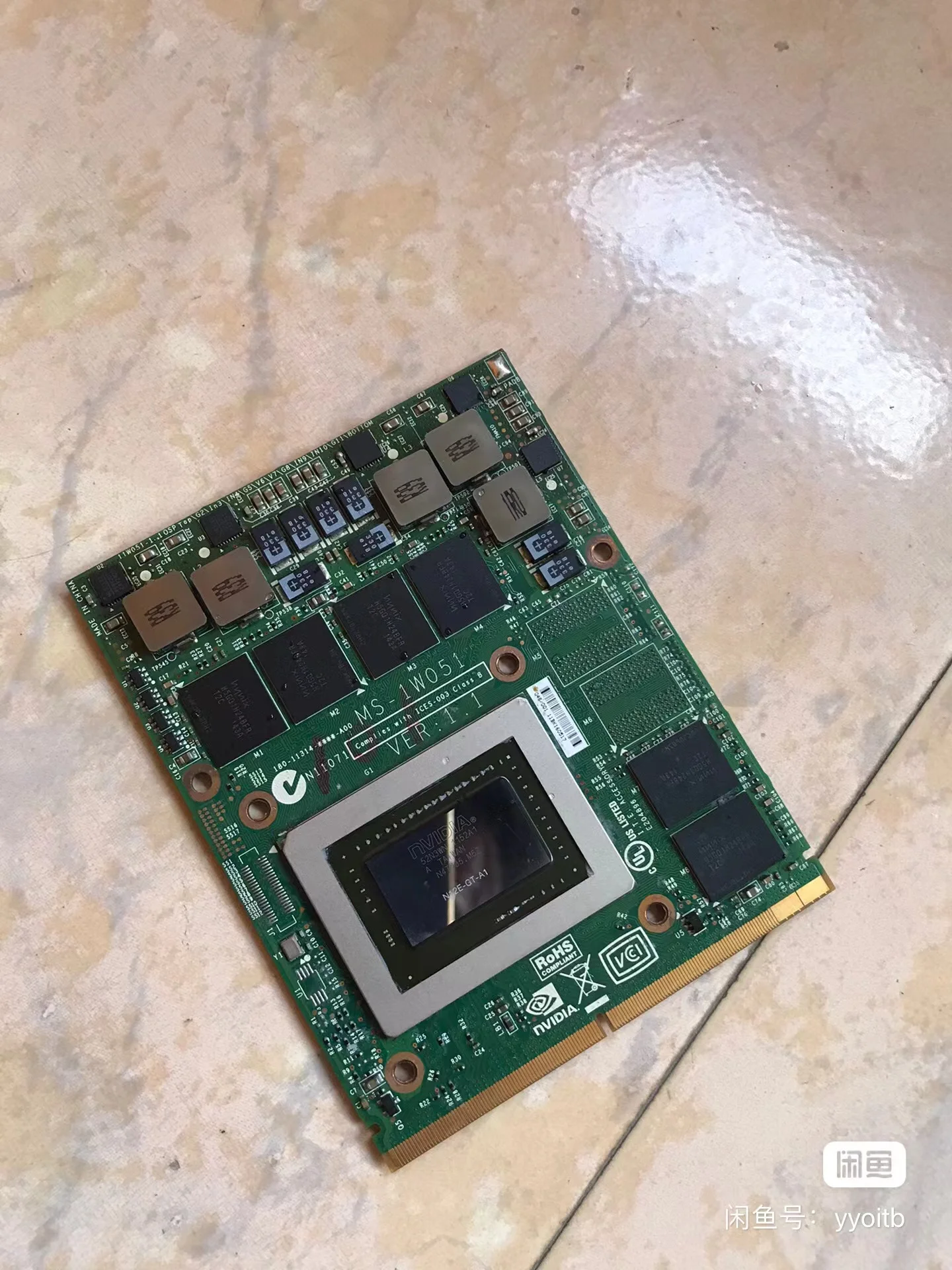 Original GTX570M GTX 570M N12E-GT-A1 Video Graphics Card For MSI 16F1 16F2 1761 GT60 GT70 GT683 GT680 GX680 GT780 GX780 GT660
Original GTX570M GTX 570M N12E-GT-A1 Video Graphics Card For MSI 16F1 16F2 1761 GT60 GT70 GT683 GT680 GX680 GT780 GX780 GT660