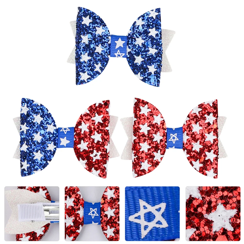 3pcs Flag Hairpins Bright Colors Durable Little Girl Clips Patriotic Headwear Independence Day Accessories American Flag Day
3pcs Flag Hairpins Bright Colors Durable Little Girl Clips Patriotic Headwear Independence Day Accessories American Flag Day