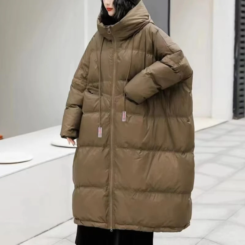 Winter 2025 Korean Version of Warm Thick Hooded Long White Duck Down Style Women's Coat
Winter 2025 Korean Version of Warm Thick Hooded Long White Duck Down Style Women's Coat
