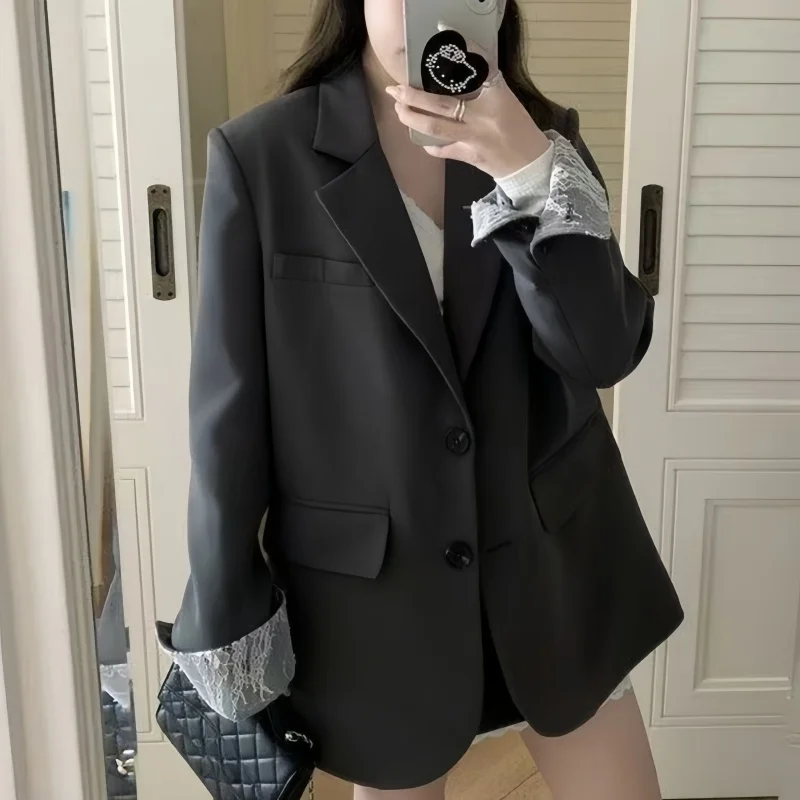 REALEFT, весенне-осенний элегантный кружевной лоскутный женский пиджак, новинка 2025, офисная женская свободная верхняя одежда с длинными рукавами для женщин
REALEFT, весенне-осенний элегантный кружевной лоскутный женский пиджак, новинка 2025, офисная женская свободная верхняя одежда с длинными рукавами для женщин